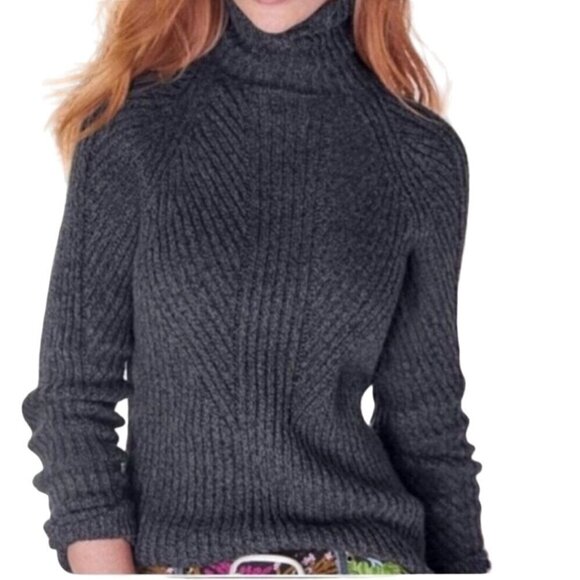 Sundance Toasty Dimensions Ribbed Turtleneck Sweater Pink Red Cotton Silk Size S - Picture 3 of 7